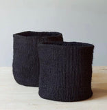 Kiondo Floor Sisal Storage Basket | Melange  Solid Black