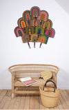 One -Of- A -Kind Handmade Ghanian Fan - Assorted Colorful 1 EA