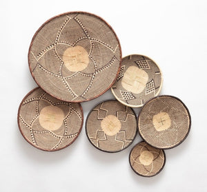 Binga / Tonga Baskets: Natural Dye and Brown Edges (Assorted) 1 Each