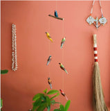 WOOD HANGING BIRDS MOBILE