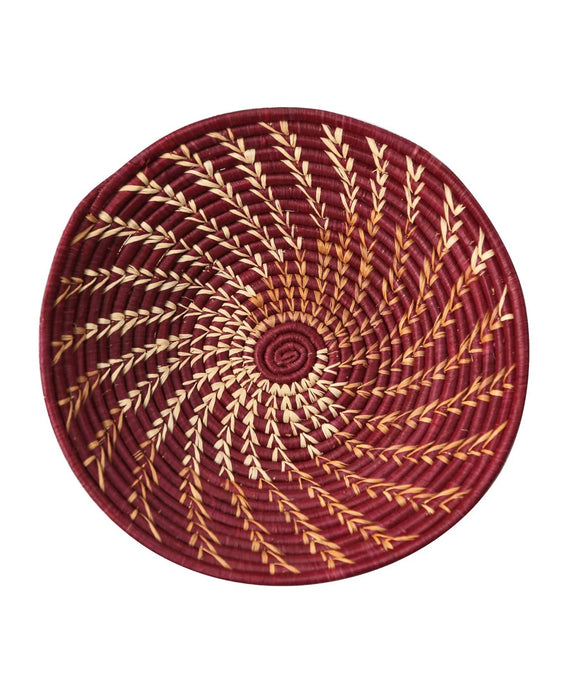 Trade Uganda African Bukedo & Raffia Bowl 12.5