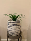 Hand-Felted Planter Floor Pathways Fine Line Ivory Vase