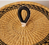 Ghana Black & Tan Laundry basket Hamper Basket Home Decor Basket -Coiled