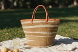 Mifuko Kiondo Kenya Bag - Tan Cloud