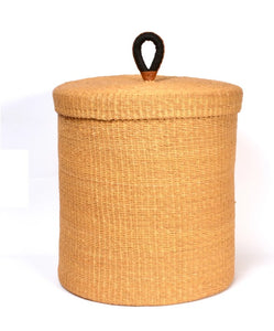 Ghana laundry basket Hamper Basket Home Decor Basket with a lid - Dye Free Brown