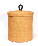 Ghana laundry basket Hamper Basket Home Decor Basket with a lid - Dye Free Brown