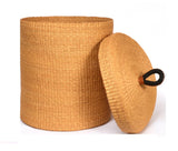 Ghana laundry basket Hamper Basket Home Decor Basket with a lid - Dye Free Brown