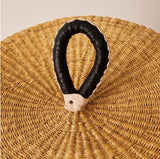 Ghana laundry basket Hamper Basket Home Decor Basket with a lid - Dye Free With Black