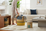 Multicolored Woven Storage Basket With Lid:  Storage Basket  or Laundry Baskets