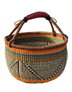 African Basket | Bolga Ghana Basket - Earth Tone