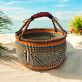 African Basket | Bolga Ghana Basket - Earth Tone