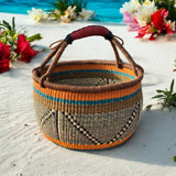 African Basket | Bolga Ghana Basket - Earth Tone