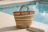 Mifuko Kiondo Kenya Bag - Tan Cloud