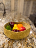 Felted Wool Nesting Bowl Organic eco-friendly minimalist decoration -  Mustard