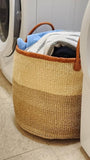 Mifuko Kiondo Kenya Bag - Two tone Beige and White