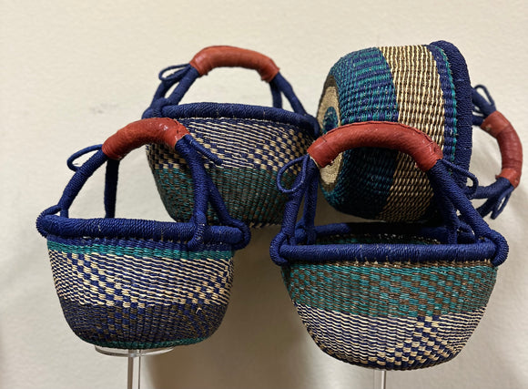 Small African Market Basket | Ghana Bolga Basket | 9