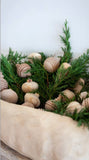 Traditional Carved Wooden Christmas Ornaments Decorations or Festive Décor -Natural