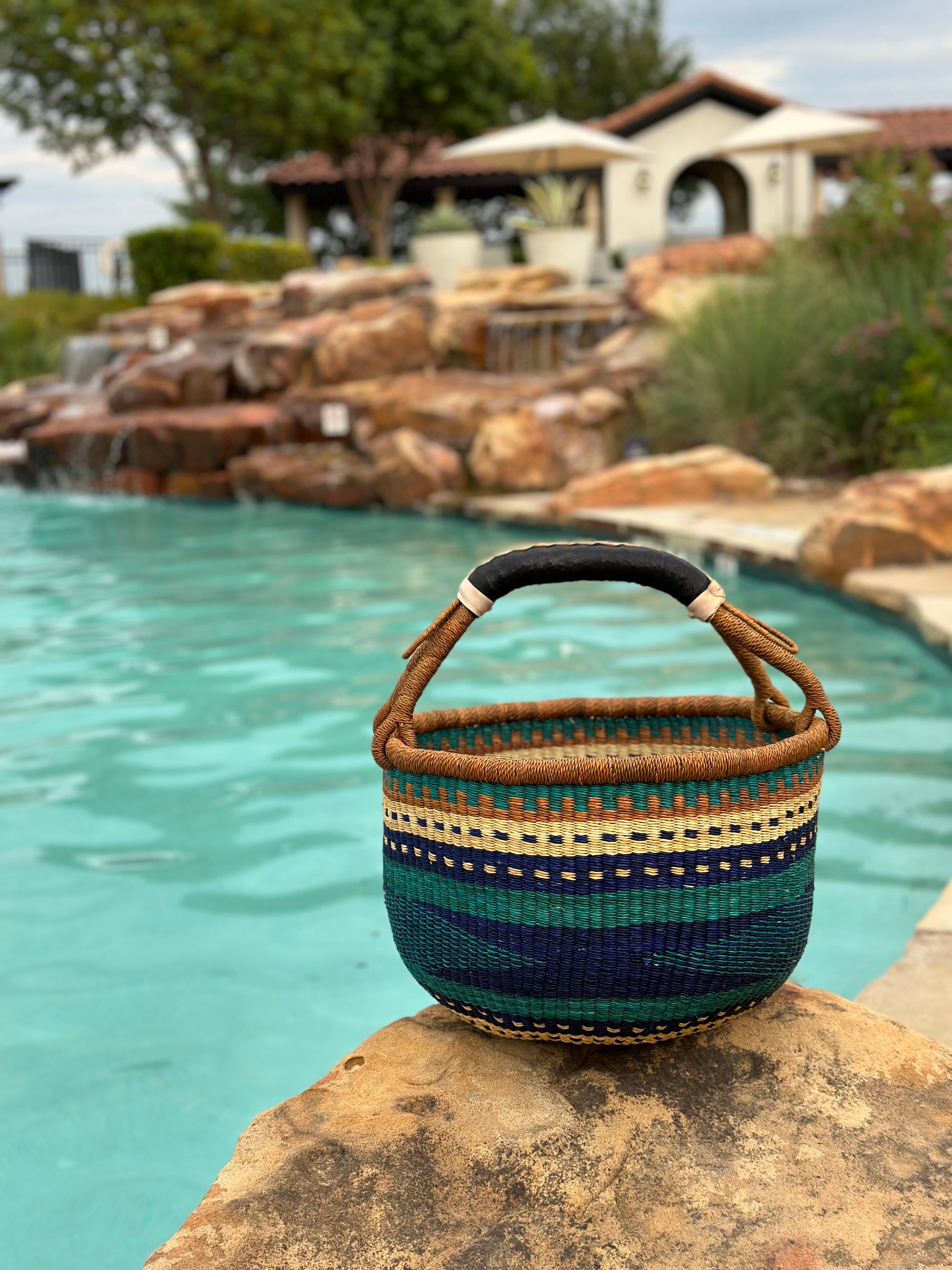 African Bucket Storage-Turquoise 2024