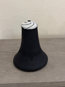 Vintage African Bahima Wooden Milk Container, ekyanzi Bahima Tribal Uganda Vessel - Black