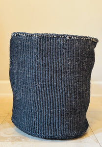 Kiondo Floor Sisal Storage Basket | Melange  Solid Black