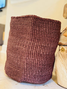 Kiondo Floor Sisal Storage Basket | Melange  Solid Brown