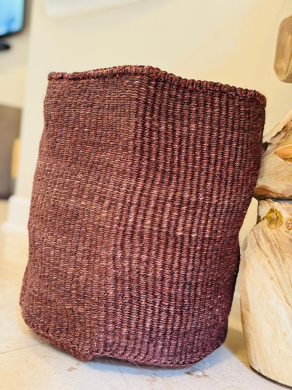 Kiondo Floor Sisal Storage Basket | Melange  Solid Brown
