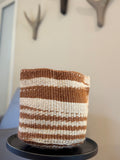 Kiondo Floor Sisal Storage Basket | Melange  Burnt Orange