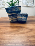 Kiondo Floor Sisal Storage Basket | Melange  Blue