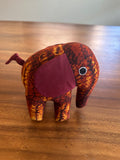 Kitenge Stuffed Animals - Maroon Elephant