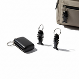 Fish Bone Shape Ankole Cow Horn Key Chain, Recycled Material, with Steel Ring