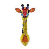 Colourful Beaded Animal Head Set | African Beaded Animals | Wall Decor - Set of 4