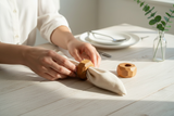 Handmade Teak or Iroko Wood Napkin Rings Set of 6