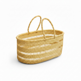 Modern Open Weave Moses Basket - No Hood