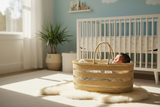 Modern Open Weave Moses Basket - No Hood