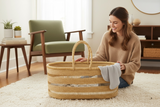 Modern Open Weave Moses Basket - No Hood
