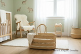 Modern Open Weave Moses Basket - No Hood
