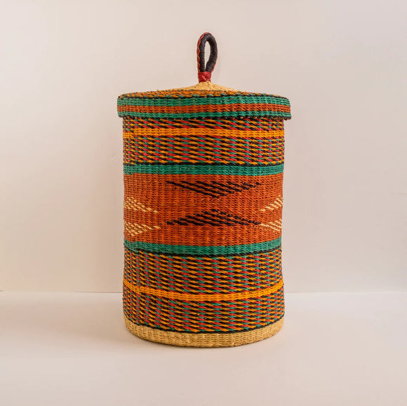 Ghana Orange Laundry basket Hamper Basket Home Decor Basket