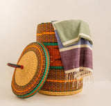 Ghana Orange Laundry basket Hamper Basket Home Decor Basket