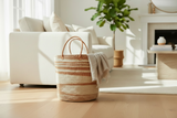 Mifuko Kiondo Kenya Bag -  Orange | Earth Tone and Off white Cloud