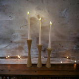 Geo Tapered Candlestick Holder | Wooden Candle Holders - Desert