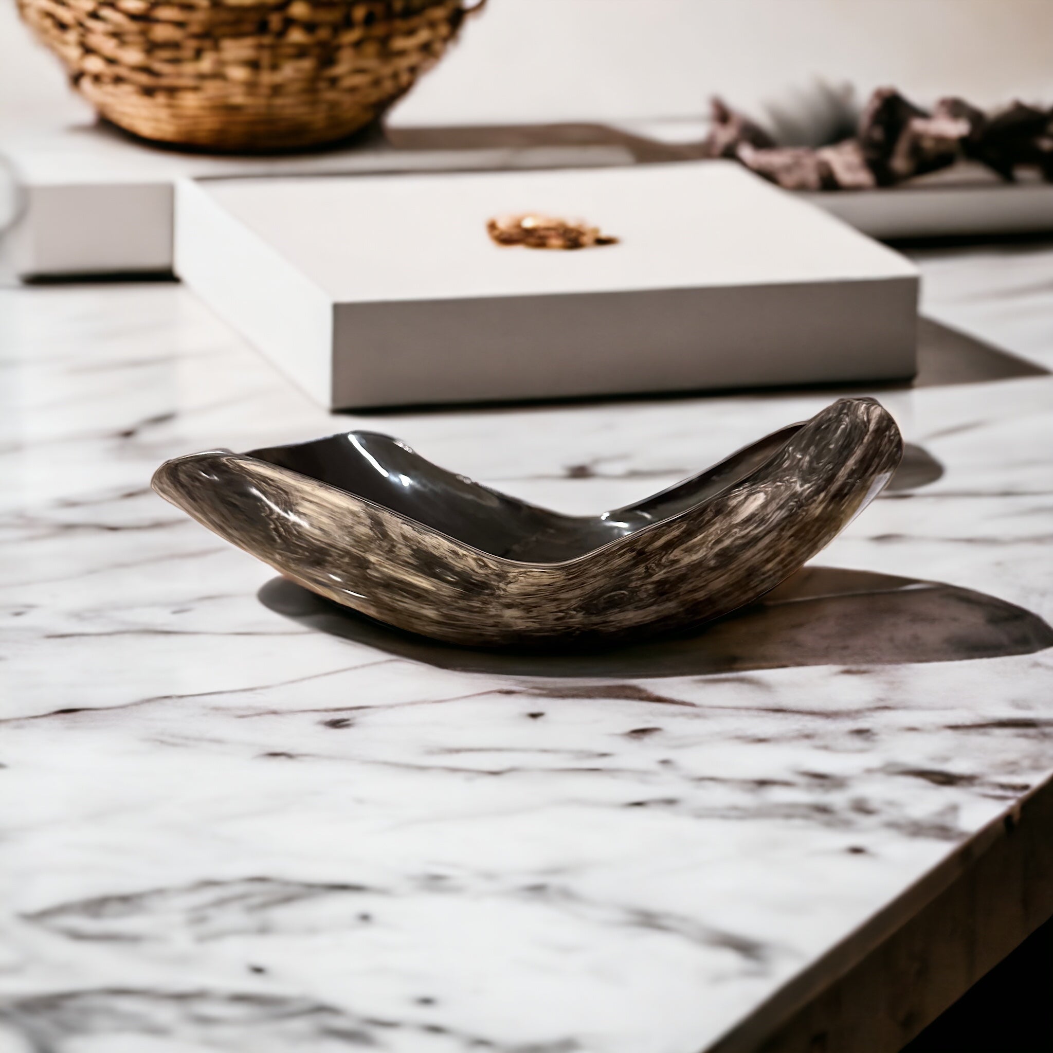 Mamba Curved Horn Decorative Bowl – THE AFRICAN HOME GOODS