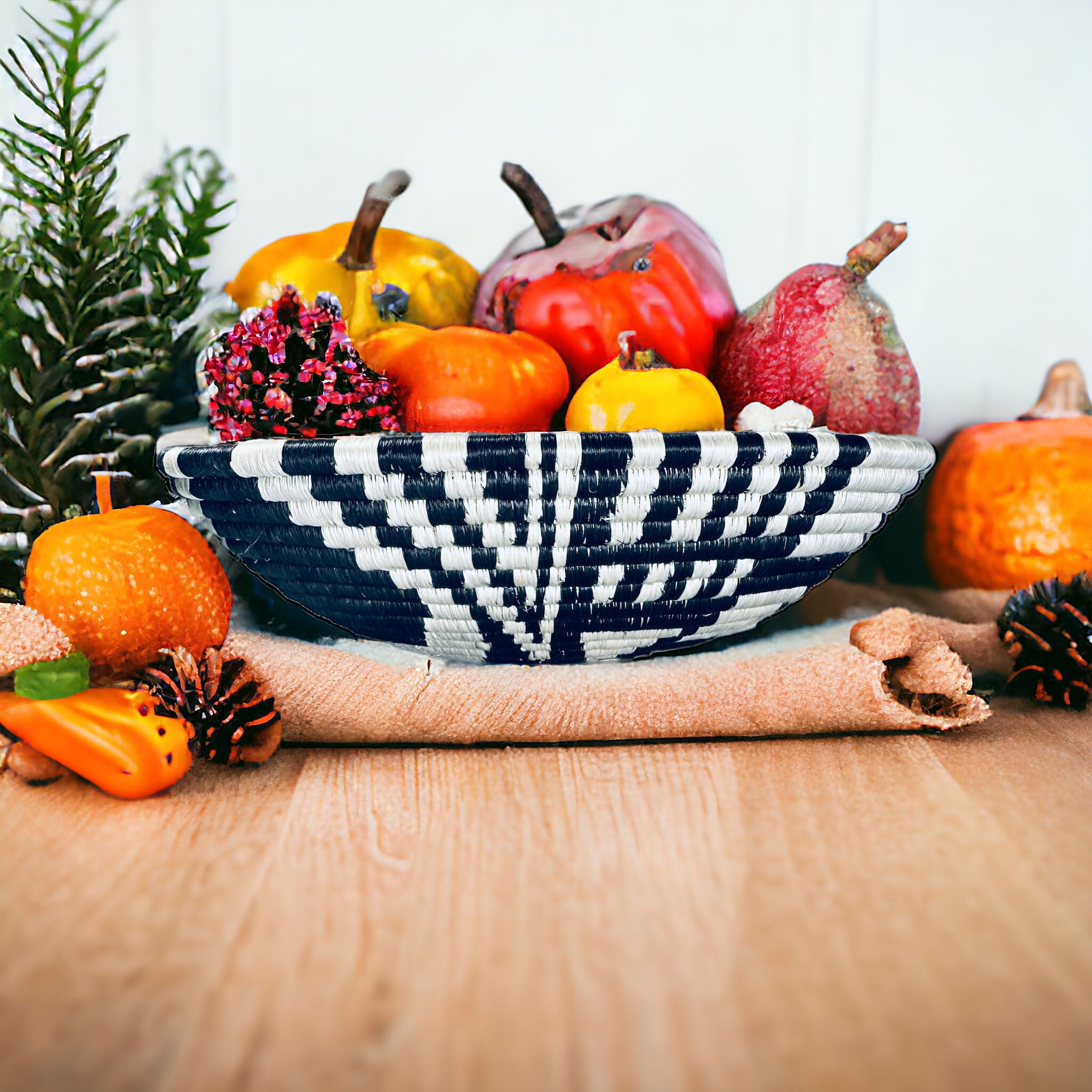 Recycled Plastic Basket| Toy Basket| Basket with Handles| Woven African Basket| top Storage Basket| Planter Basket| Decorative Basket