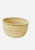 African Round Storage Bolga Ghana Woven Basket -Large  Dye Free No Handles