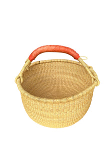 Large African Ghana Bolga Basket | Dye Free | 14"-16"