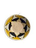 Trade Uganda African Bukedo Bowl  Black Yellow & Tan 13" Across -