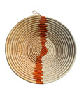 Trade Uganda African Bukedo Bowl  Earth Tone with Burnt Orange 13" Across