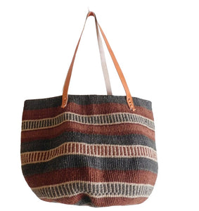 Brown Mifuko Kiondo Kenya Beach Bag, Shopping Bag, Picnic Bag, Storage, Floor Basket, Home Decor