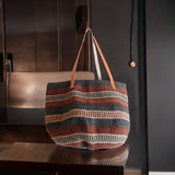 Brown Mifuko Kiondo Kenya Beach Bag, Shopping Bag, Picnic Bag, Storage, Floor Basket, Home Decor