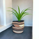 Kiondo Floor Sisal Storage Basket | Planter Baskets | Brown Bushoki