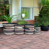 Kiondo Floor Sisal Storage Basket | Planter Baskets | Brown Bushoki